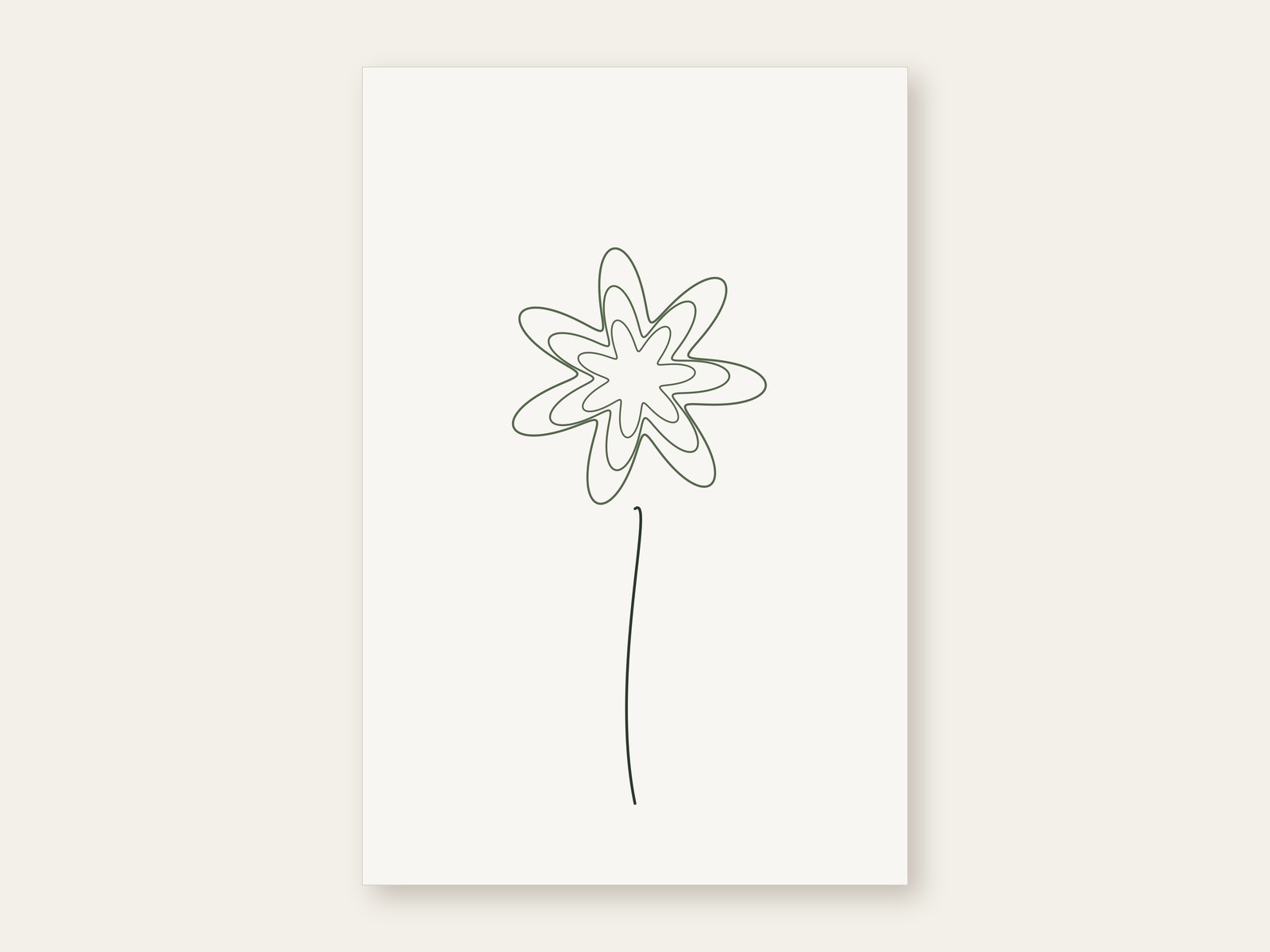 Bloom Line — printable wall art shown as the full artwork