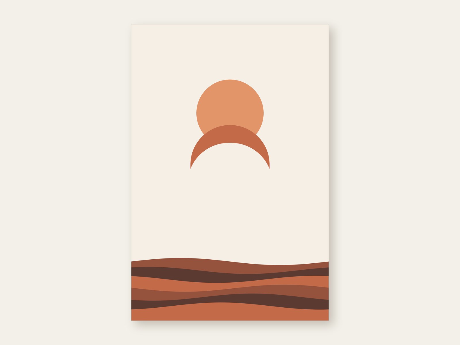 Boho Desert — printable wall art shown as the full artwork