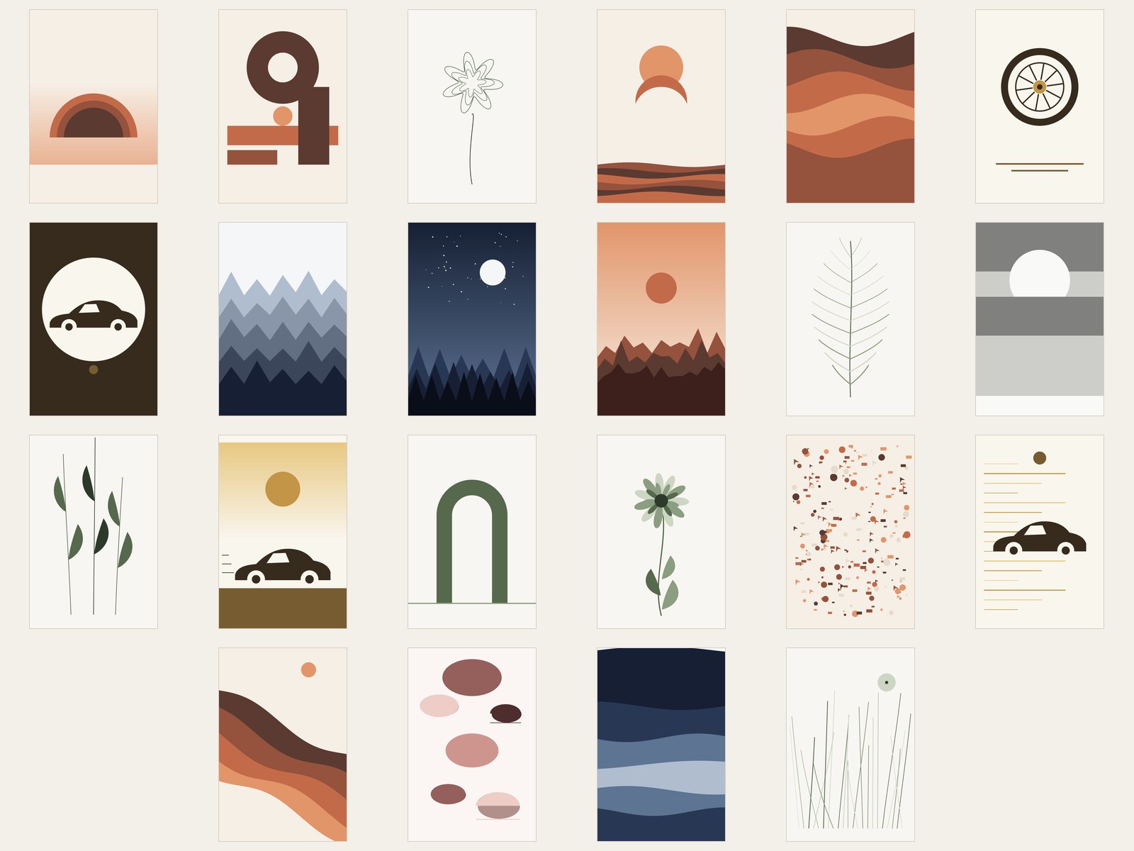 All 22 printable designs shown together in a grid