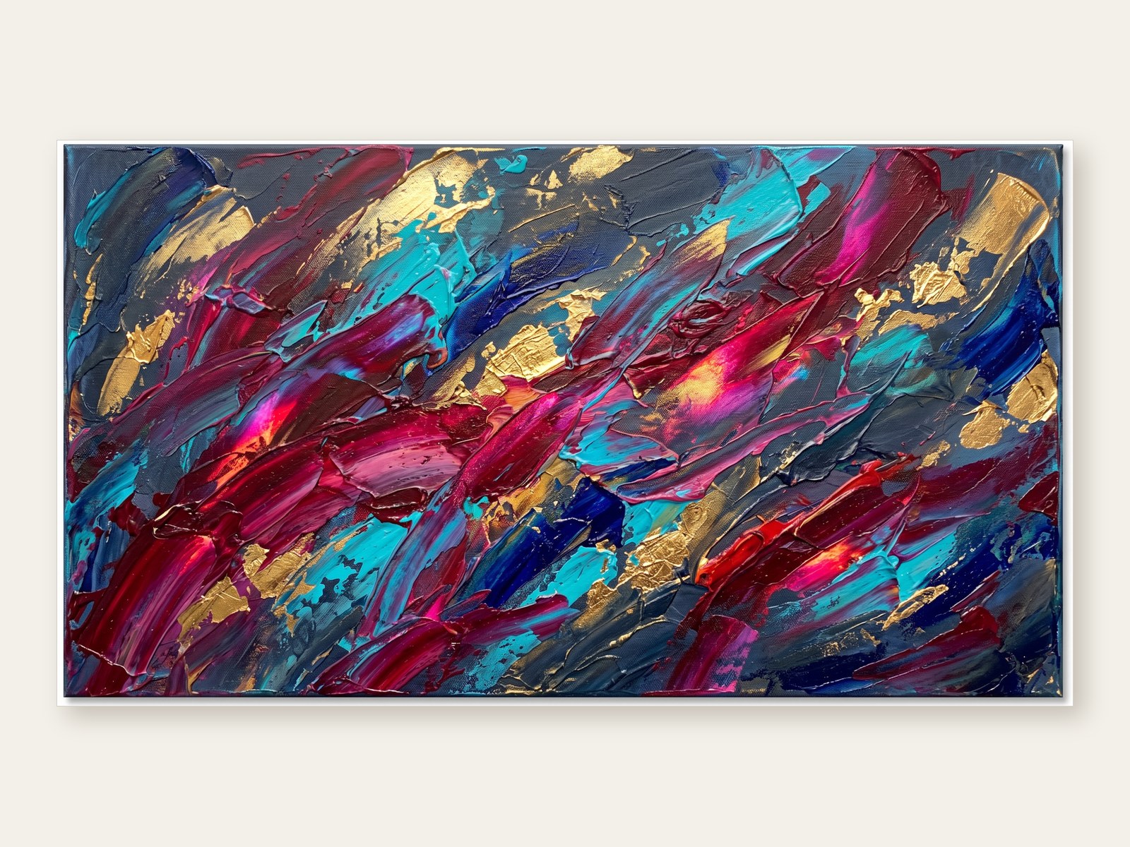 Diagonal Impasto — printable wall art shown as the full artwork