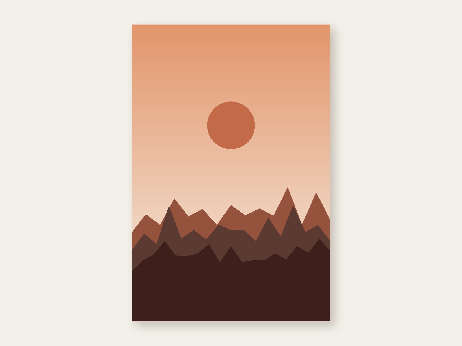 Mountain Sunrise — printable wall art shown as the full artwork