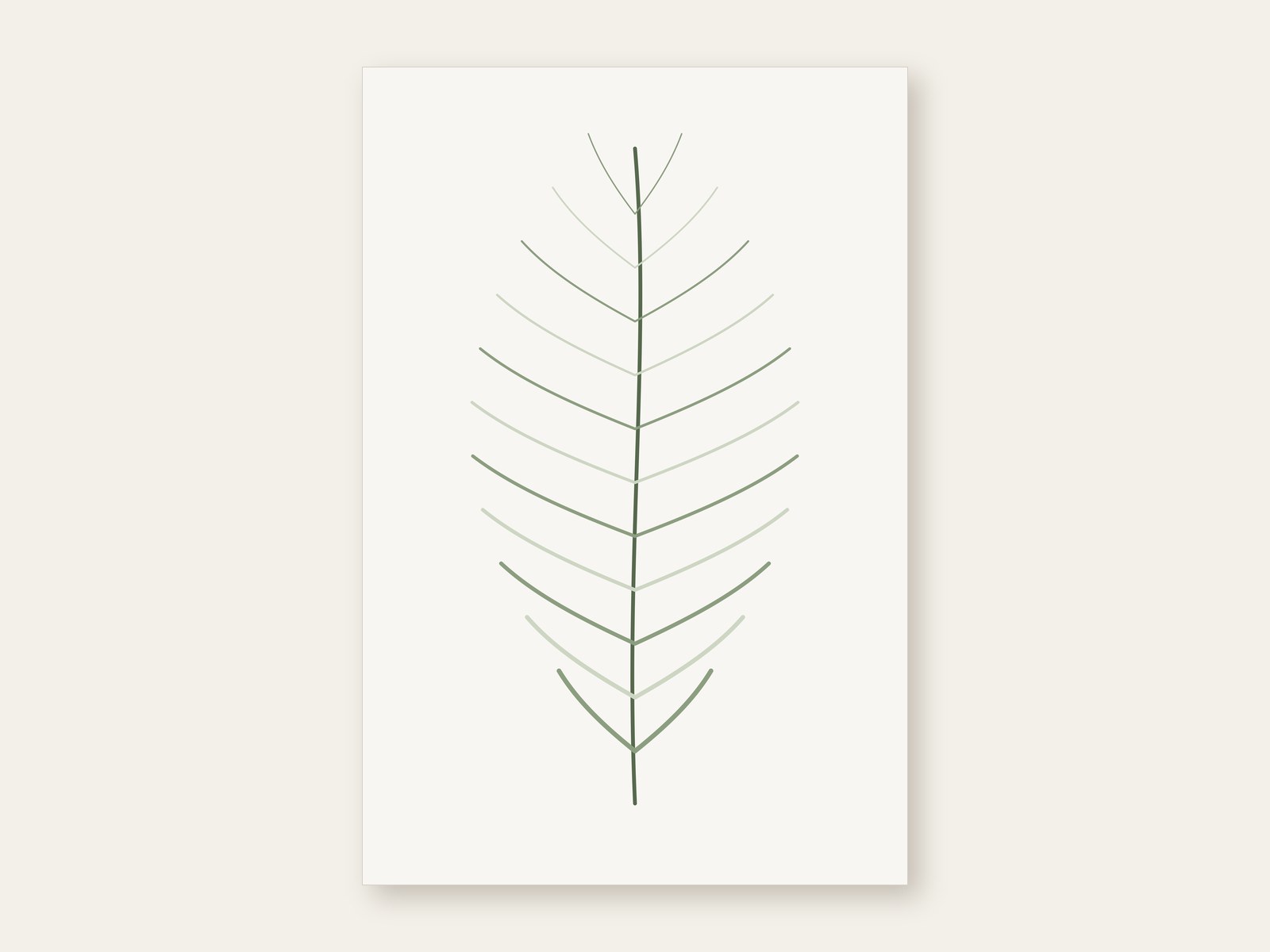 Palm Frond — printable wall art shown as the full artwork