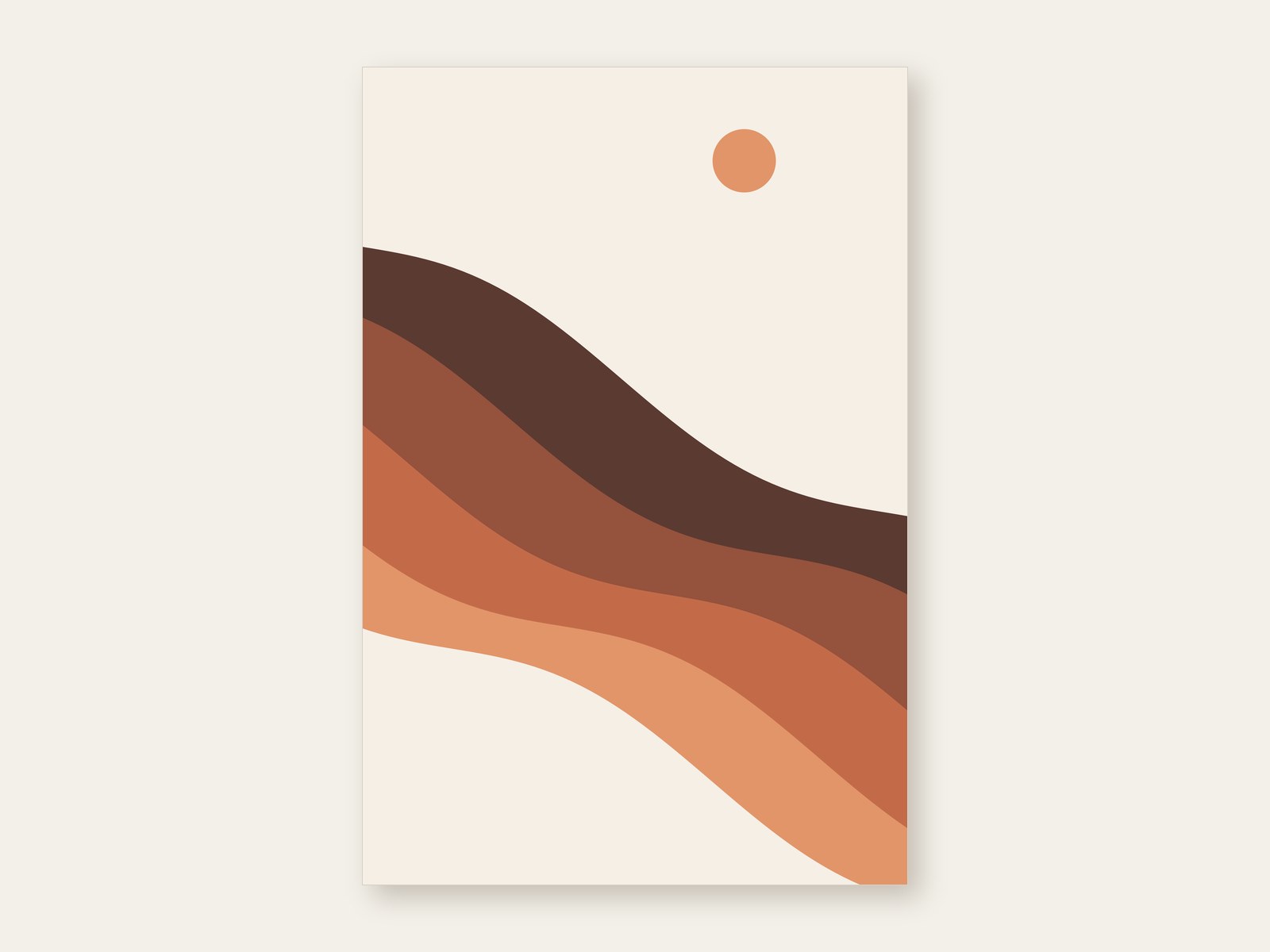 Sunlit Dunes — printable wall art shown as the full artwork